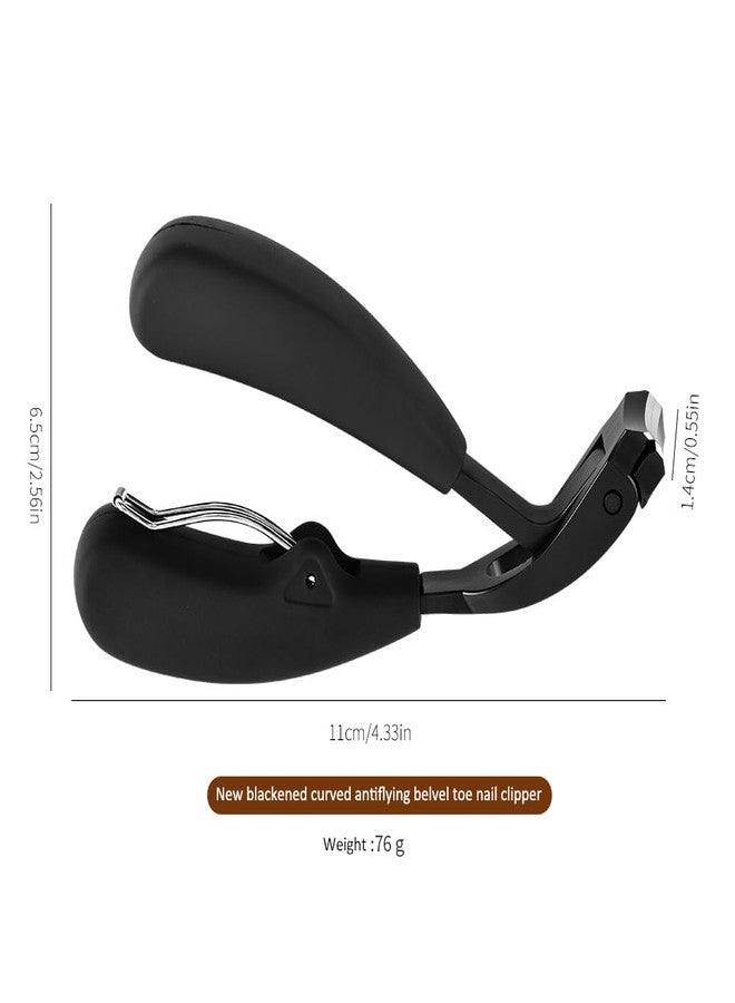 ONOLA Toenail Clipper and Fingernail Clipper，Ergonomic Non-Slip Long Handle Nail Clippers for Seniors (Black) - Image 2